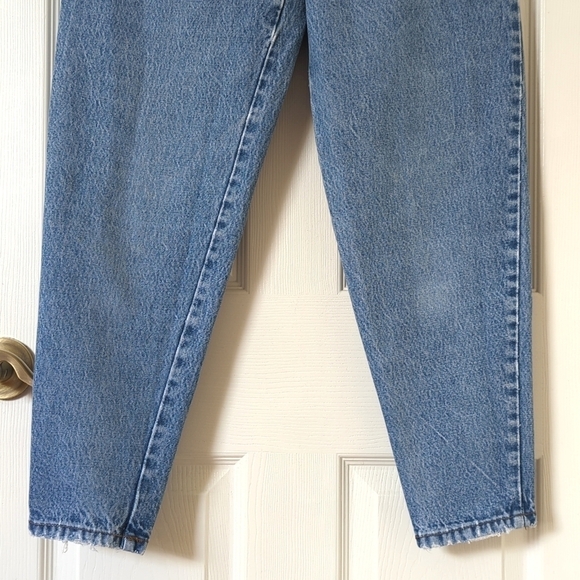 Bugle Boy 80's Vintage Medium Wash Pleated High Waisted Tapered Leg Mom Jeans 5 - Picture 3 of 15